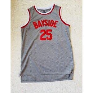 Saved By The Bell Bayside 25 Zack Morris Large Basketball Jersey. Go Bayside!!